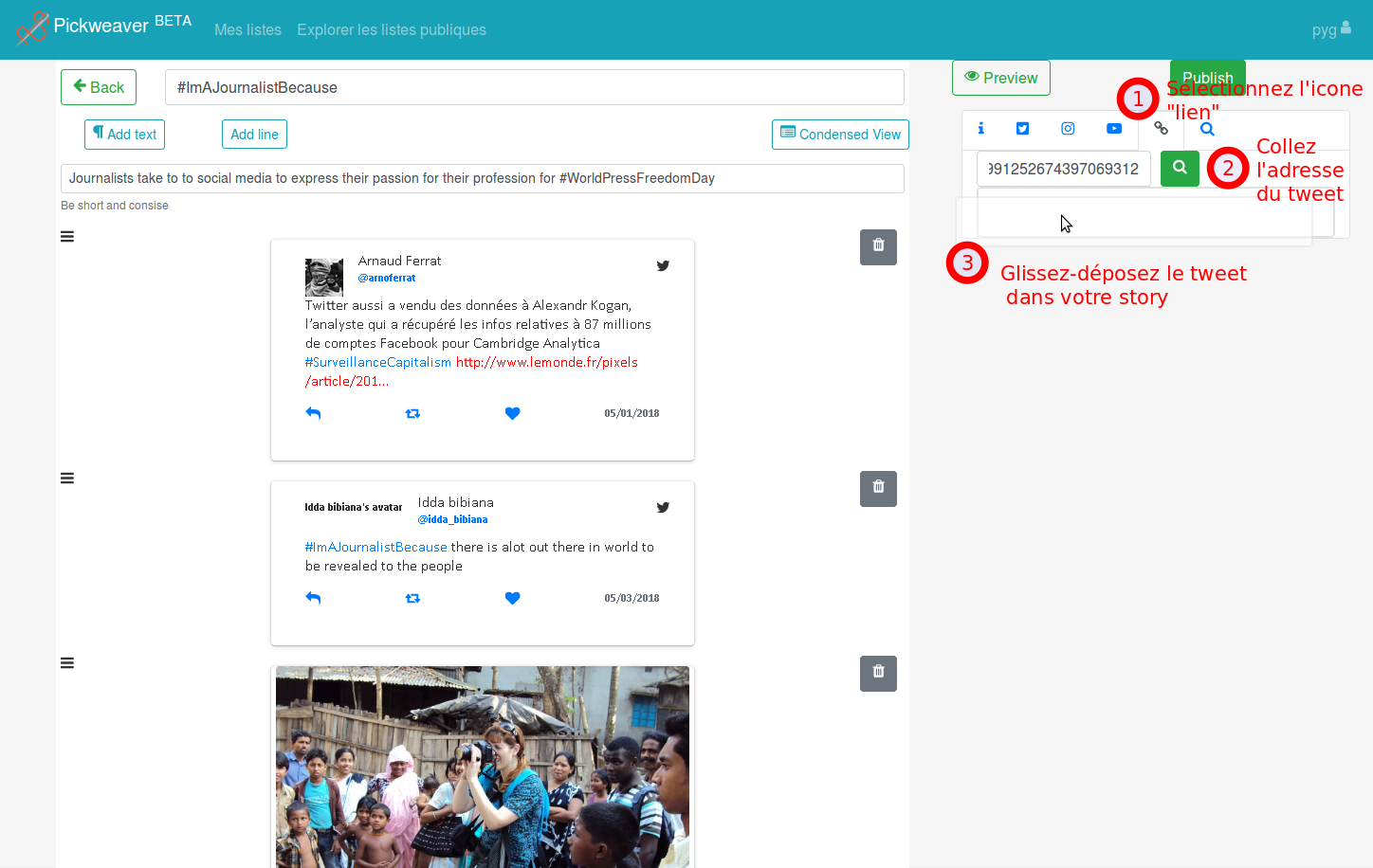 Insérer un tweet dans une story, sur Framastory.org Insérer un tweet dans une story, sur Framastory.org